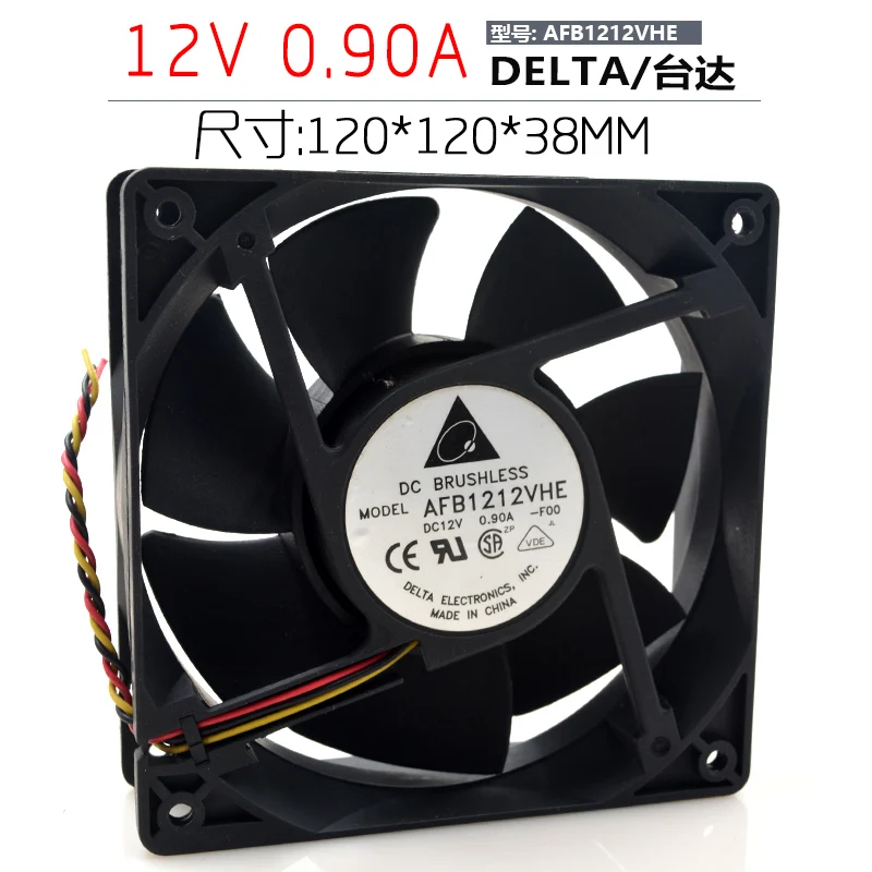 AFB1212VHE 12 v 0.90 A 12 cm / 12038 cm large air cooling fan