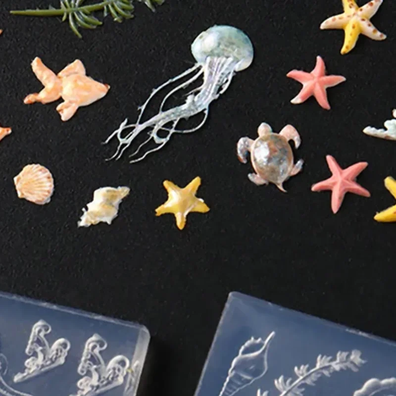 แม่พิมพ์ซิลิโคนนิ่มสำหรับทำเล็บลายเปลือกหอย แม่พิมพ์ซิลิโคน 3 มิติ ลายแกะสลักสไตล์มหาสมุทร สำหรับออกแบบเล็บ DIY อุปกรณ์ตกแต่งเล็บสำหรับร้านทำเล็บ
