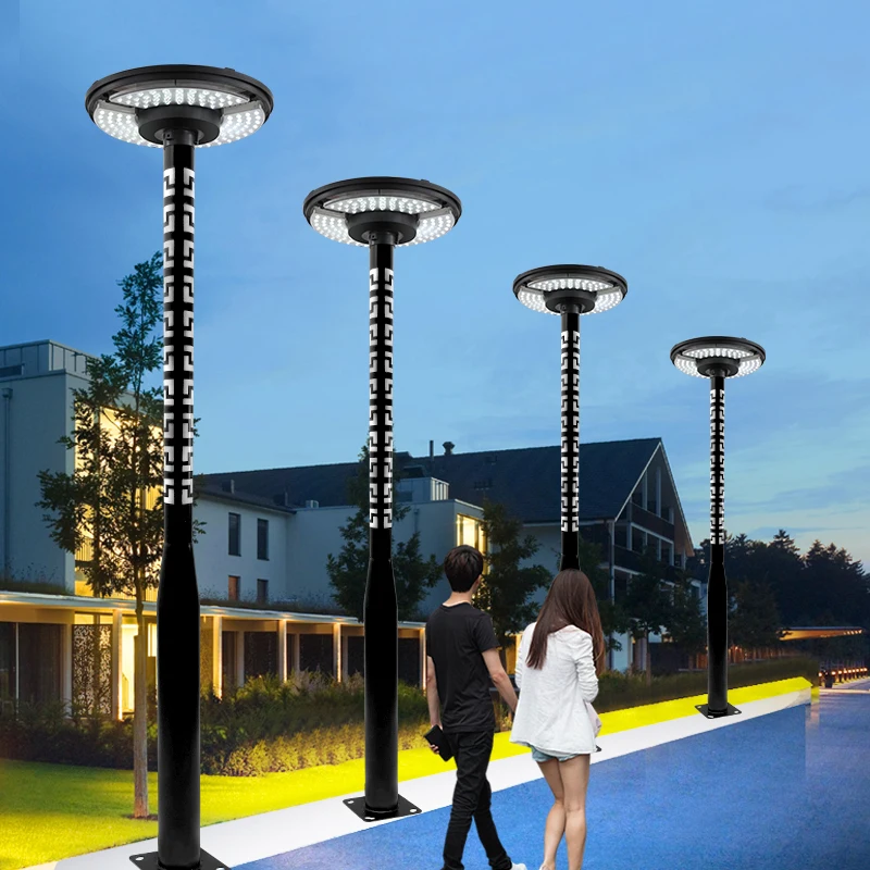 Solar Garden Light Park Villa Garden Light Real Estate Community Doorway Landscape Light Round UFO Flying Saucer Street Light