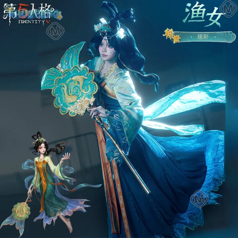 

2026 IdentityⅤGrace Naiad Cosplay Costume Chinese style Hanfu dress props accessories wig set Halloween women's gorgeous uniform