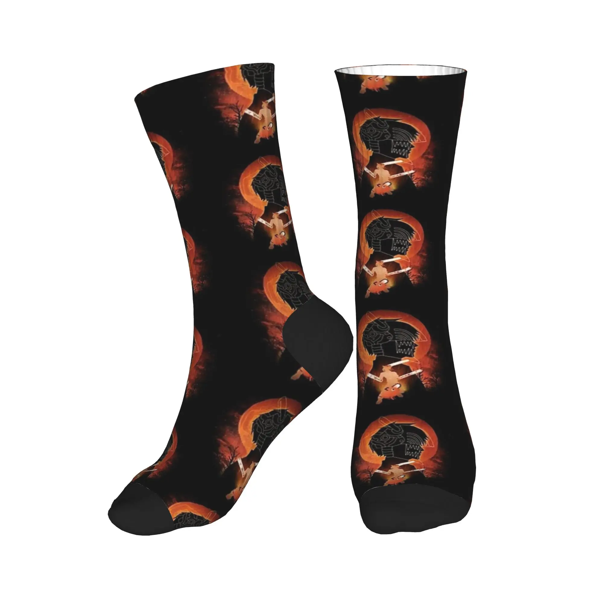 남성 양말 덴지 랜드스케이프 체인소 맨 일본 만화 스타킹 미끄럼 방지 부드러운 양말 겨울 재미있는 디자인 등산 양말