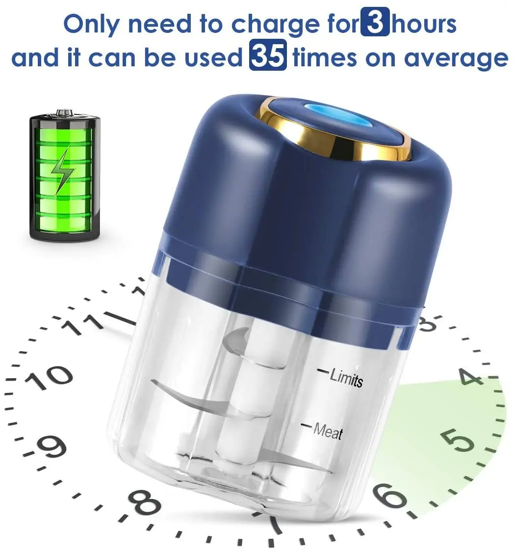 الكهربائية الثوم المروحية الصغيرة ، أداة تقطيع الخضروات منتج أغذية لاسلكية ، المحمولة أداة تقطيع الطعام الصغيرة ، قابلة للشحن الثوم المفرمة