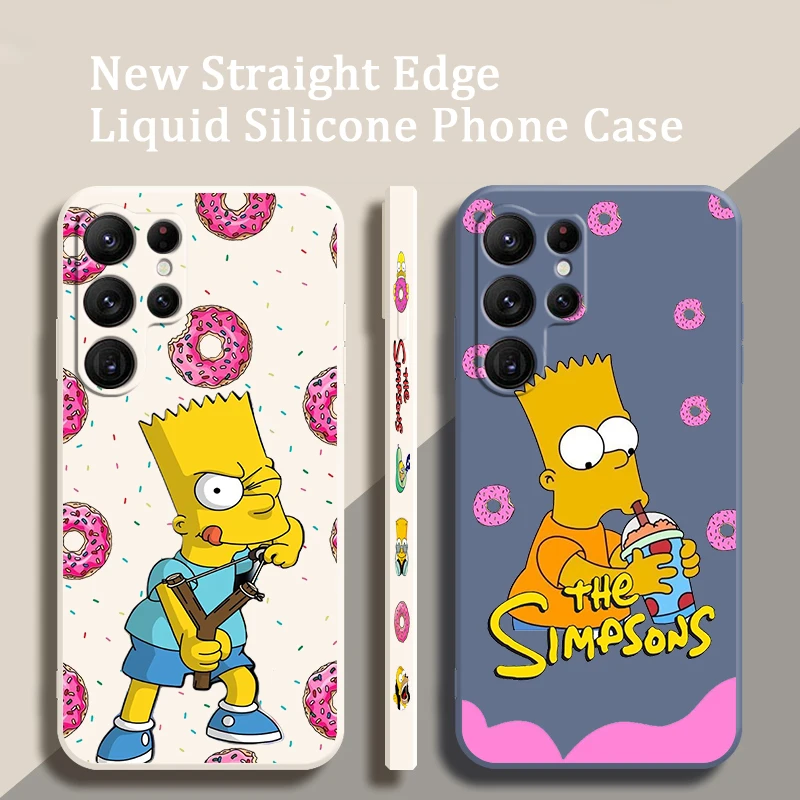 

Disney Simpsons Funny Liquid Left Rope For Samsung Galaxy S24 S23 S22 S21 S20 FE S10 Ultra Plus Lite 5G Soft Phone Case