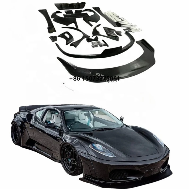 Auto Body Parts Fiberglass Wide Body Kits for F430 Wheel Fenders Car Rear Bumper Full Set LB Wide Body Kit
