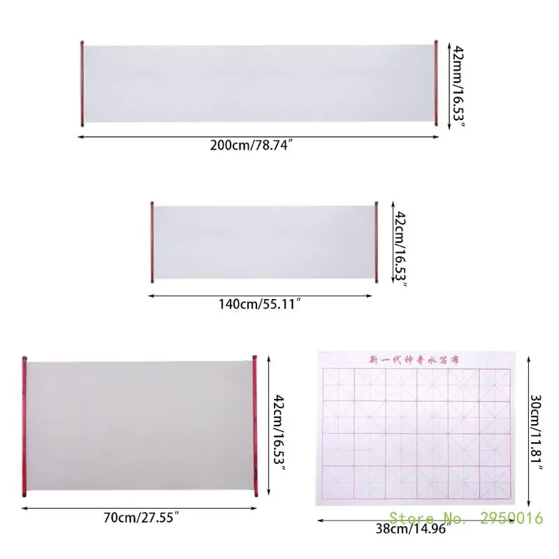 Reusable Water Writing Cloth Gridded Chinese Calligraphy Writing Paper Calligraphy Water Writing Cloth Paper