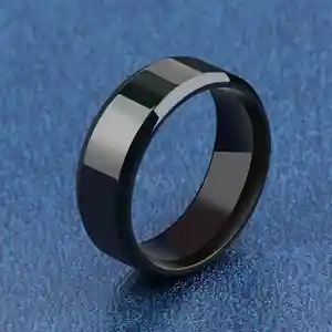 Matte schwarze Edelstahlringe für Männer und Frauen, Mode Charme Schmuck, Ehering, Verlobungsband, Qualität 8 Hauptverkaufsring für Paare - №8