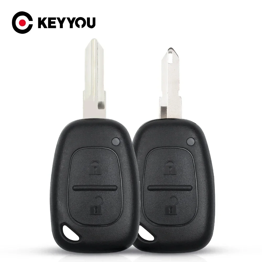

KEYYOU 2 Buttons Car Remote Key Shell Case for Renault Traffic Master Vivaro Movano Kangoo Ne73 VAC102 Blade