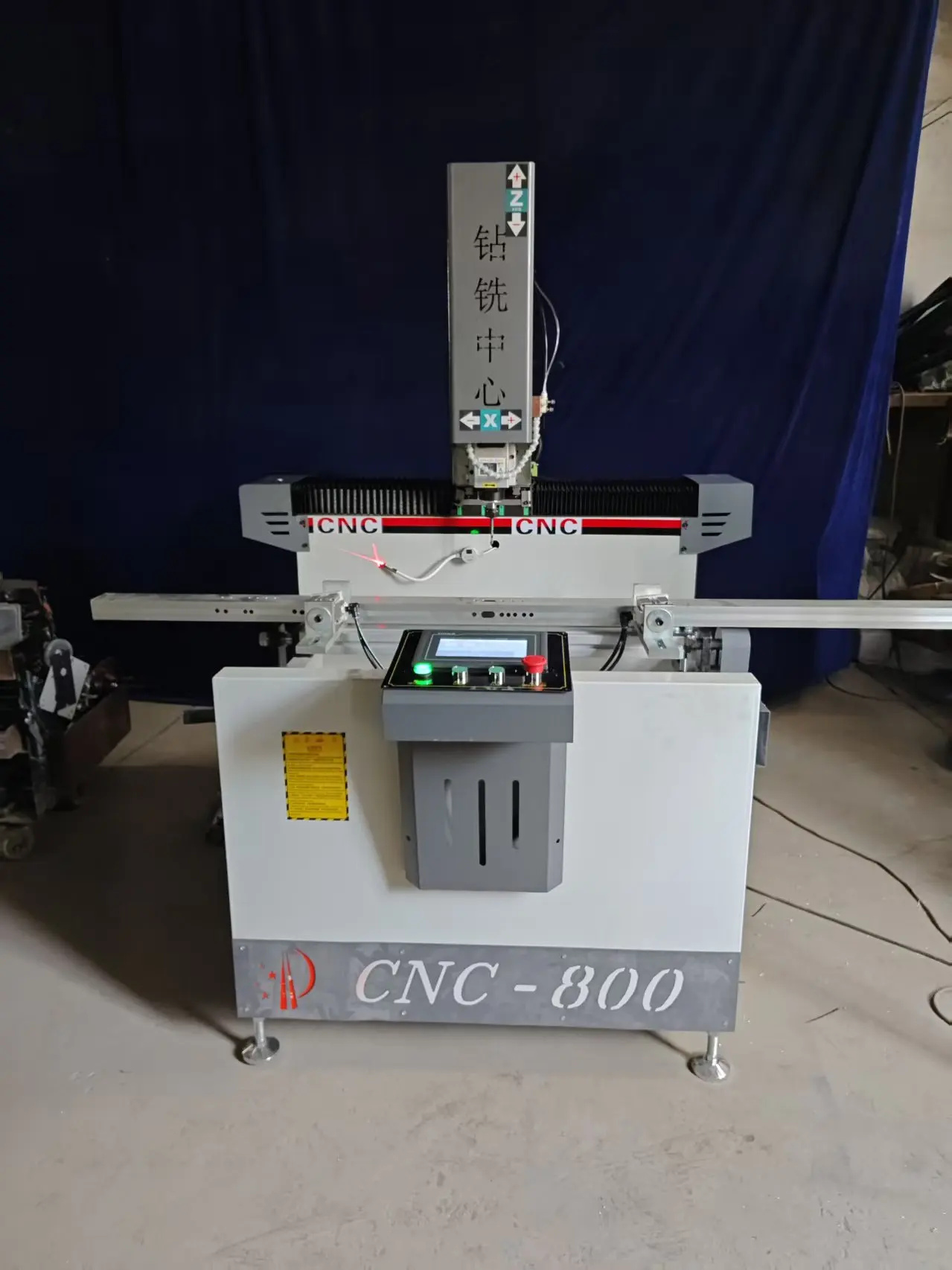 CNC800 Ouxin Vertical High Rigidity 4-Spindle CNC Drilling Milling Machine Fully Automatic Servo-Driven Qinglan Control Aluminum