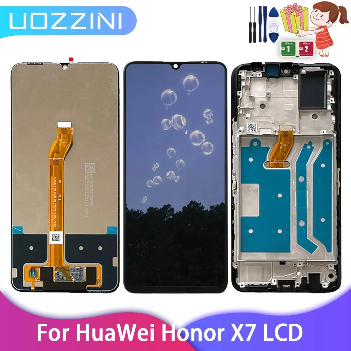 6.74\'\' Display For Huawei Honor X7 CMA-LX2 CMA-LX1 CMA-LX3 LCD  Touch Screen Digitizer Assembly Repair Parts 100% Tested