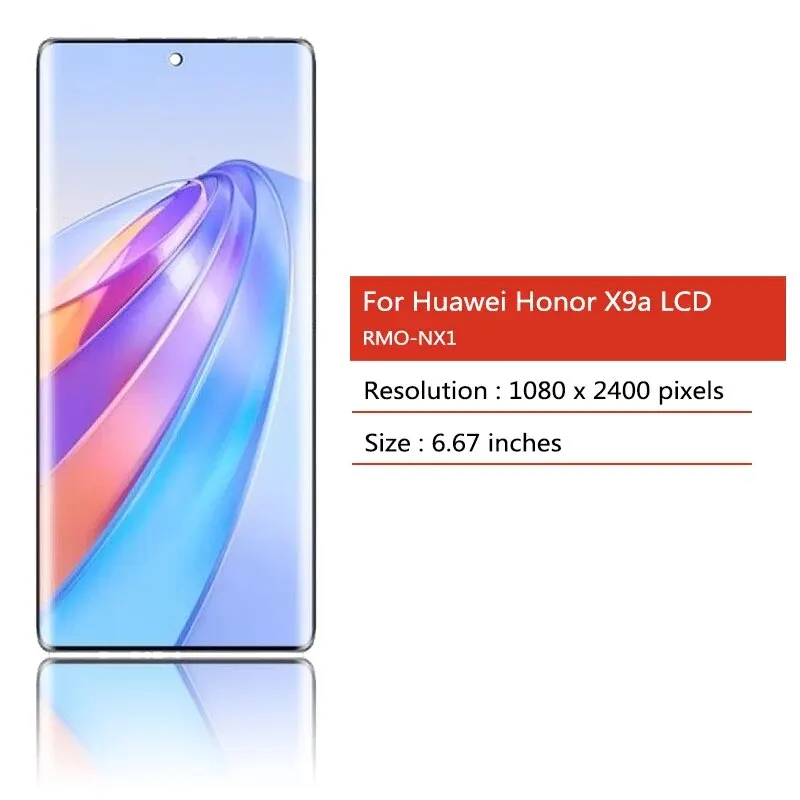 6.67“ Original For Huawei Honor X9A RMO-NX1 Display Screen Touch Digitizer For Honor Magic5 lite RMO-NX3 LCD X40 With Frame