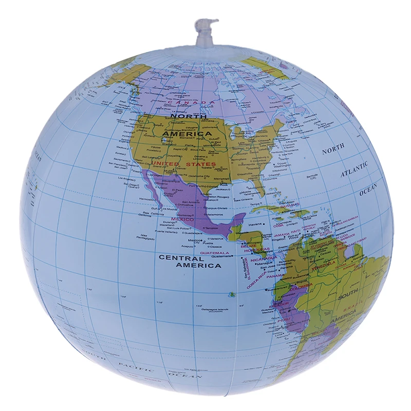 30cm inflatable world globe teach education geography  toy kid beach ball