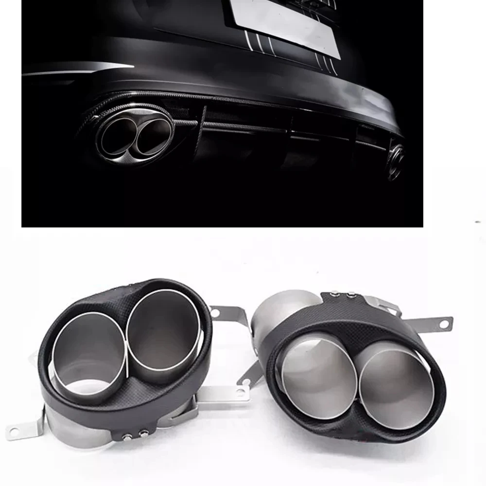 

For Rs Style Exhaust Tips Carbon Fiber Tailpipe Nozzles for Akrapovic Style Rs7 Rs6 Rs5 Rs4 Rs3 Carbon Exhaust Muffler End Tips