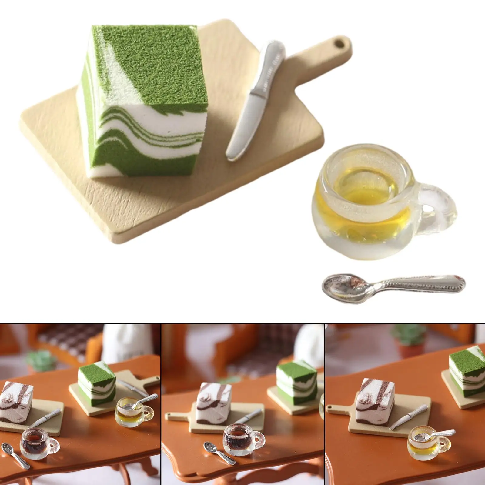 Simulação casa de bonecas bolo em miniatura pastelaria brinquedos mousse bolo para cozinha