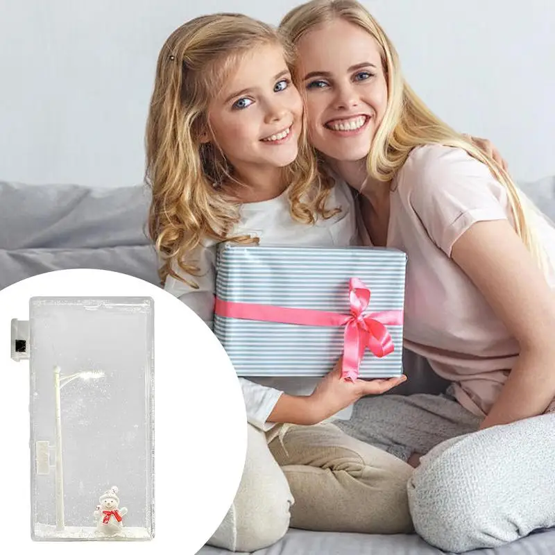 Luz LED hecha a mano de muñeco de nieve de Navidad, luz nocturna creativa de muñeco de nieve para dormitorio, luz de ambiente hecha a mano para escritorio y dormitorio