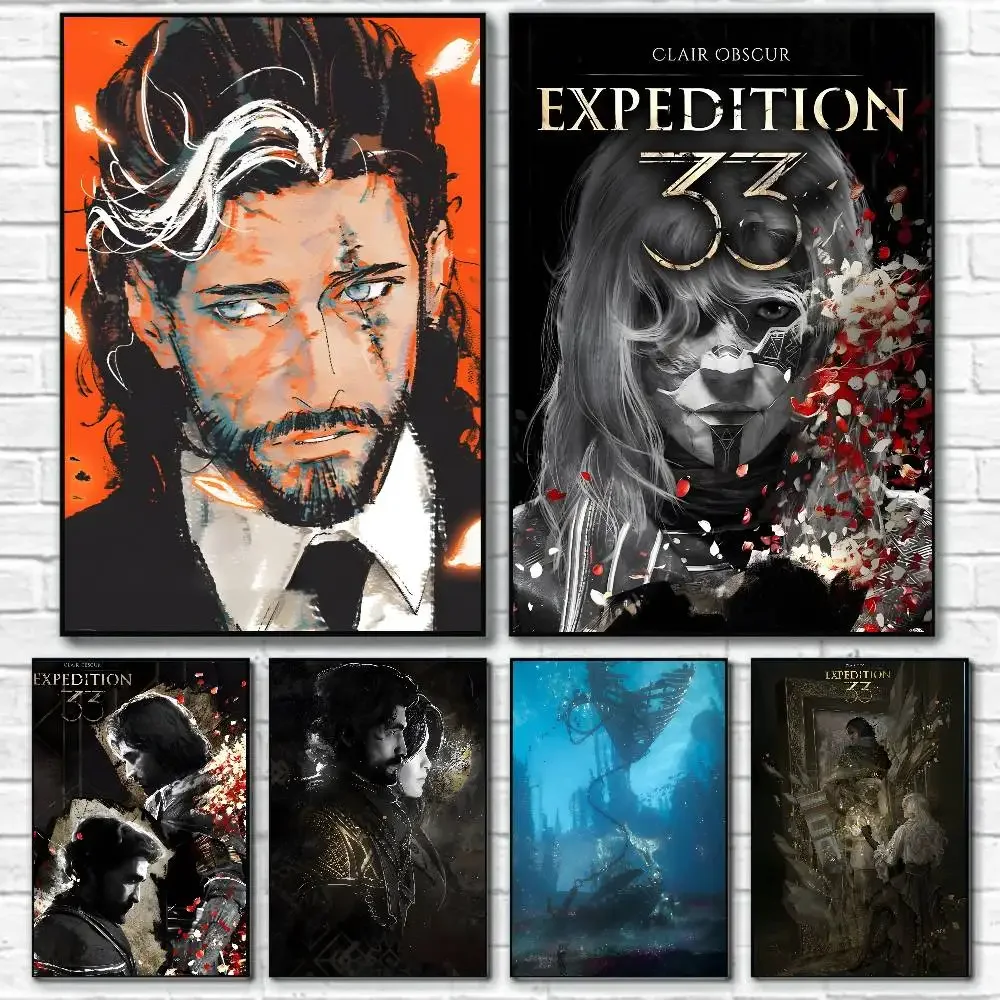 Game Art C-ClairObscur Expedition 33 Poster Canvas painting poster with prints Home bedroom living room decoration gift