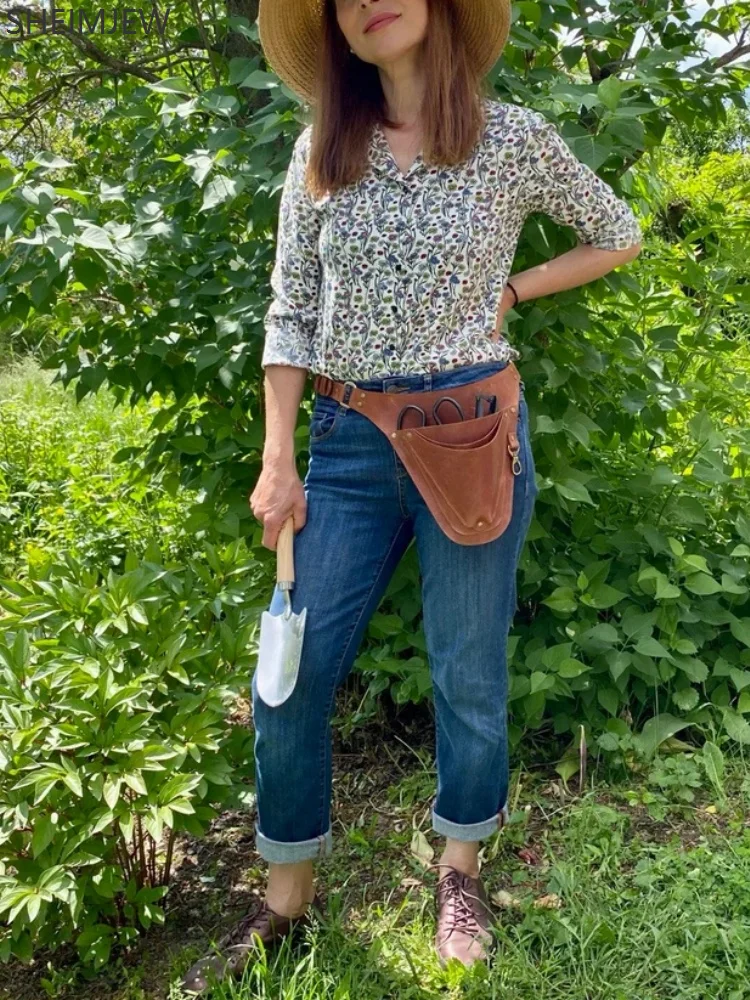 Steampunk Florist Gardener Multifunctional Belt Tool Holster Bag Medieval Peasant Role Playing Costume Accessory Waist Bag 2025