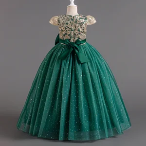 حفل التخرج وفستان الزفاف ، التطريز ، الترتر ، الزهرة ، أداء الأطفال ، طول الأرضية ، المأدبة أفضل 8 فستان حفلة موسيقية للأطفال - رقم 3