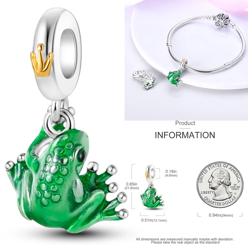 2026 925 Sterling Silber Grüner Glücks-Zirkon Vierblättrige Kleeblatt-Serie Charms Niedliche Hundeperlen Passend für Armbänder DIY Schmuck Originelle Frauengeschenke – Detail 13