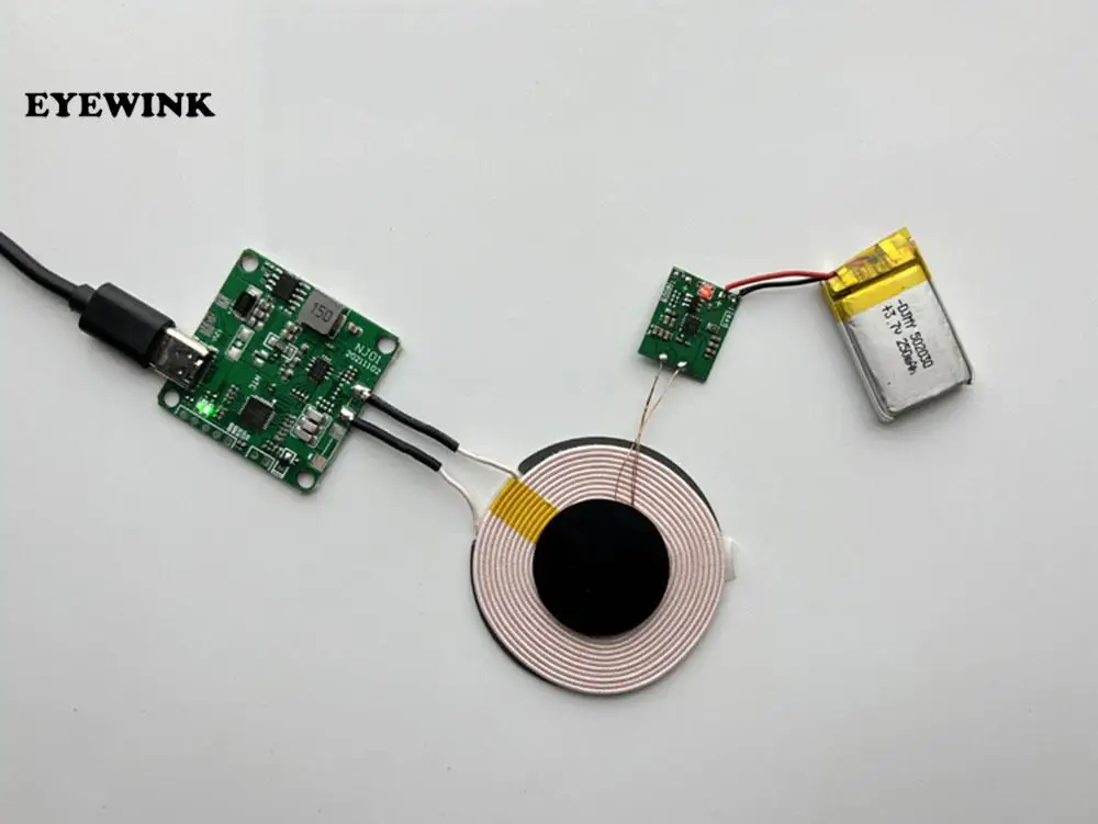 [lithium battery wireless charging] 5W wireless charging receiver module small coil built-in 3.7V modification scheme image 3