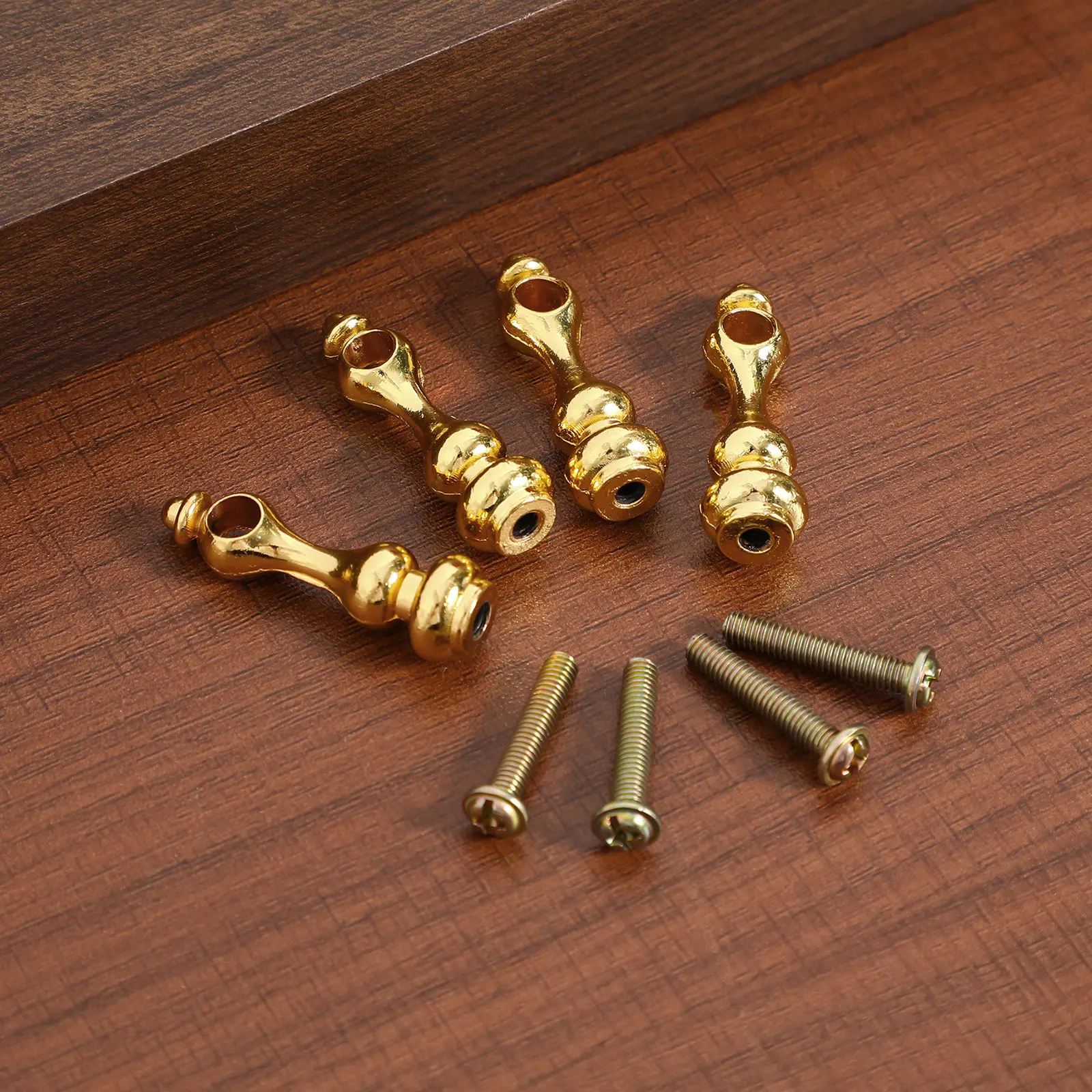 4Pcs Sleek Iron Spindle Connectors for Glass Railing Furniture Cabinets Gallery Indoor Accents Bar Cart Shelf Hardware Post Cap