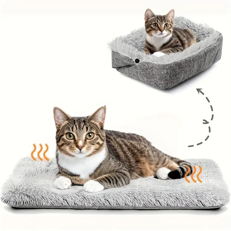 Katzenstreu Haustierkissen Doppelfunktions-Zwinger Katzenunterlage Plüsch-Katzenbett Kissen