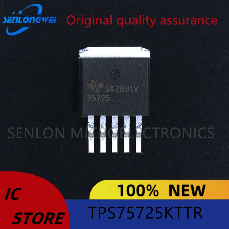 New original TPS75725KTTR Silk Screen 75725 TO263 Low quiescent current transient response LDO linear regulator IC