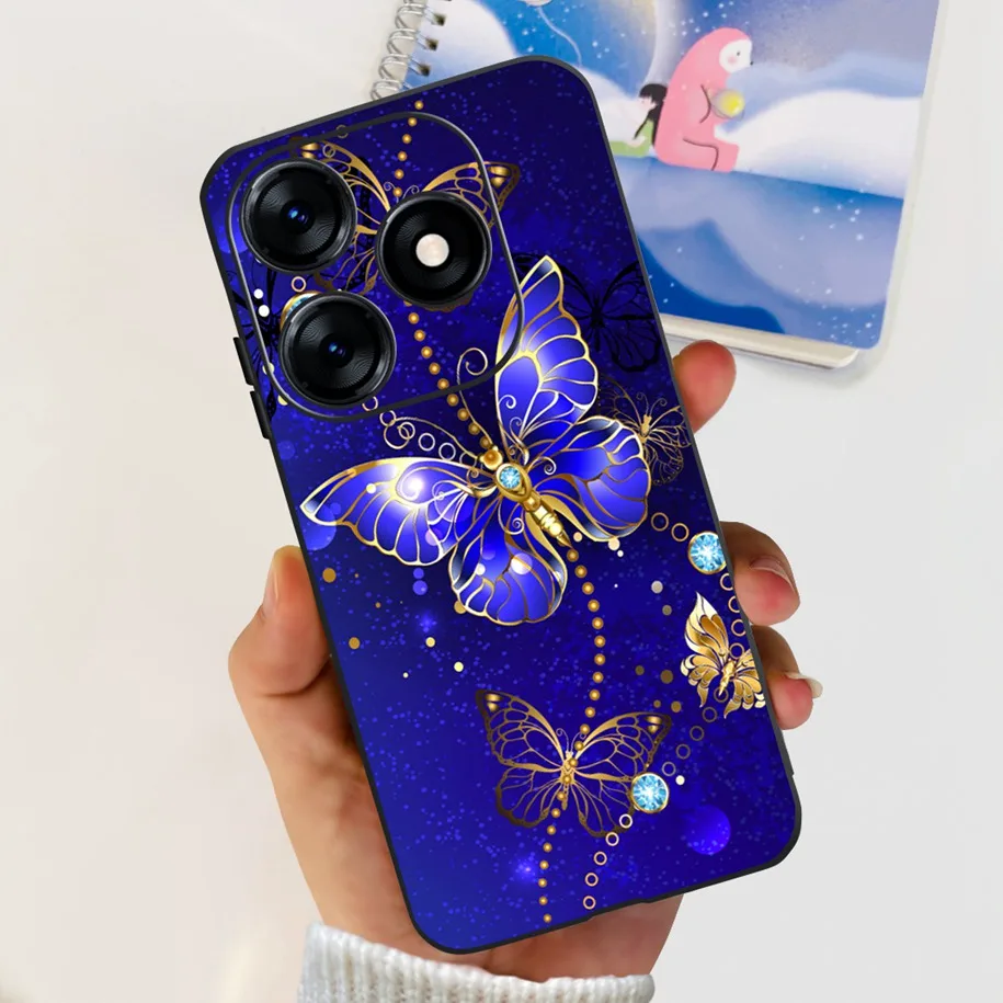 For Tecno Spark 10 4G Case Spark 10C KI5k KI5m KI5q Bumper Popular Flower Cover Soft Silicone Phone Cases For Spark 10 Pro Funda