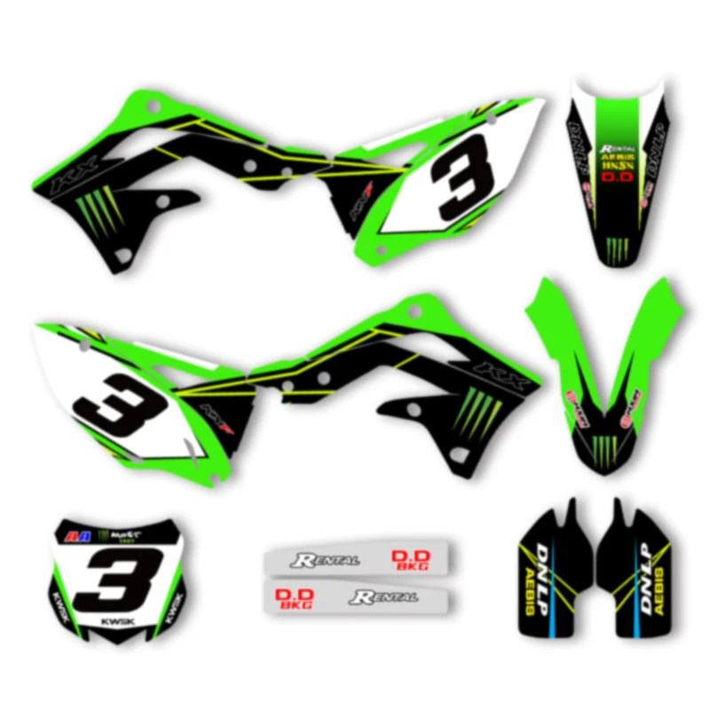 

DSMTECH Custom Team Motorcycle Graphics Decals Stickers Kit For KAWASAKI KXF450 KXF 450 2012 2013 2014 2015 003