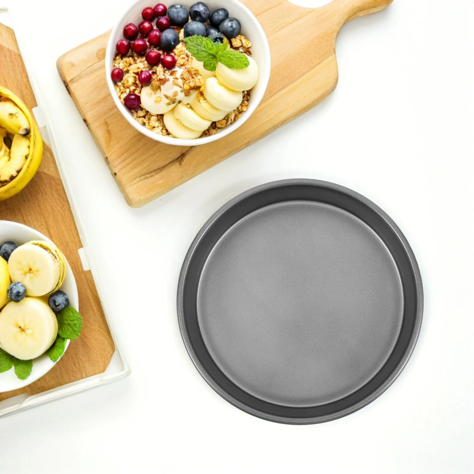 

9.63 Inch Round Cake Pan Nonstick Quick Release Carbon Steel Baking Mold For Pies Cookies Kitchen Use Easy Inch