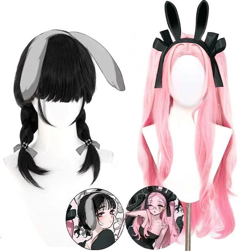 

Anime ALIEN STAGE Sua Mizi Cosplay Wig Women Long Pink Black Hair High Heat Resistant Wigs Halloween Accessories Party Prop