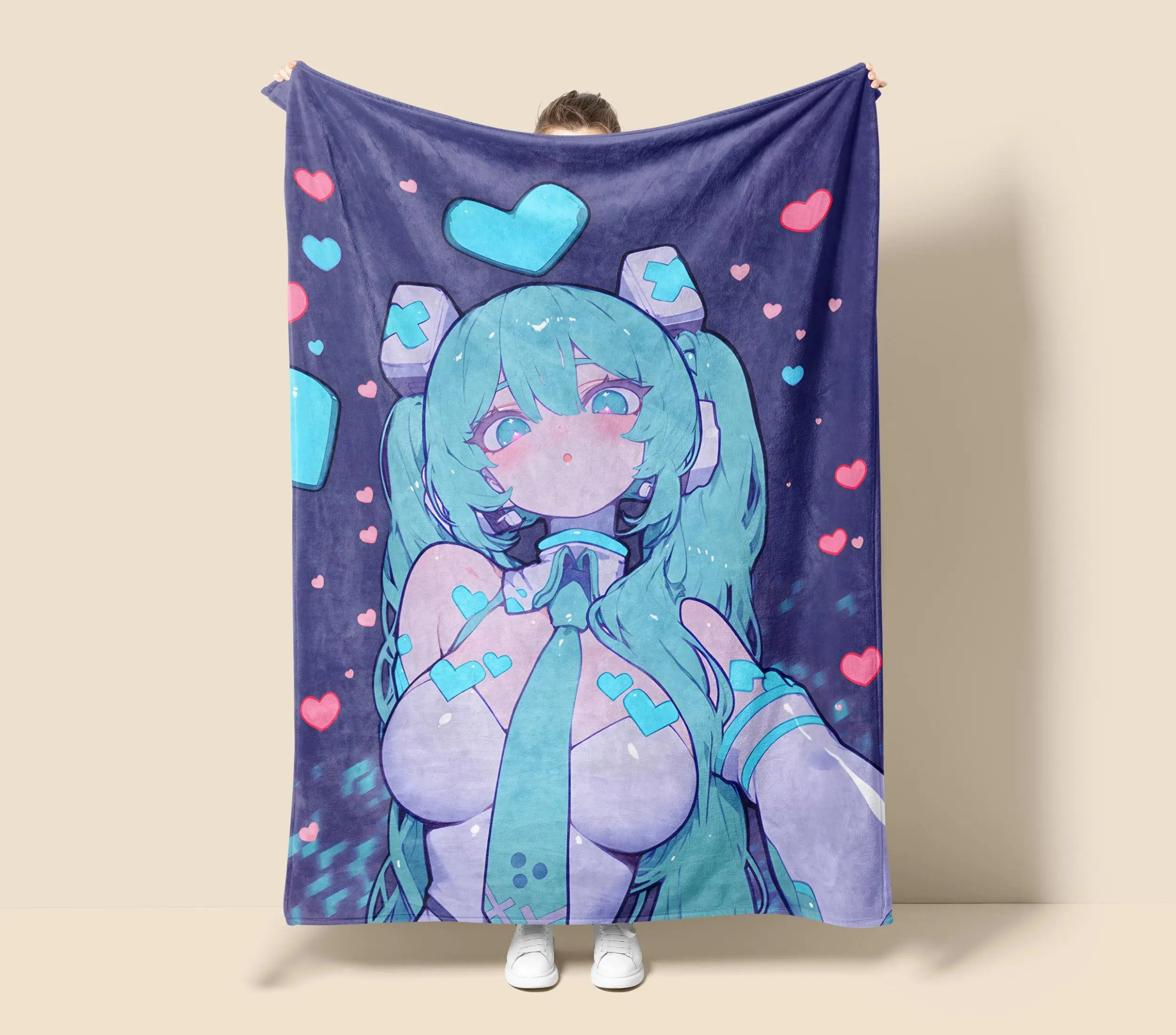 Anime Girl Fleece Blanket Otaku Christmas Gift Sofa Blankets and Throws Bedspread on the Bed Linens Human Made Home Throw School