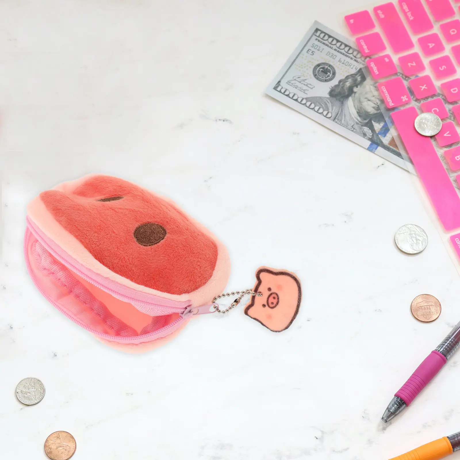 

Cute Pig Nose Design Small Change Pouch Portable Coin Wallet for Women Girls Daily Use Cute Animal Style Mini Money Bag Pig Nose