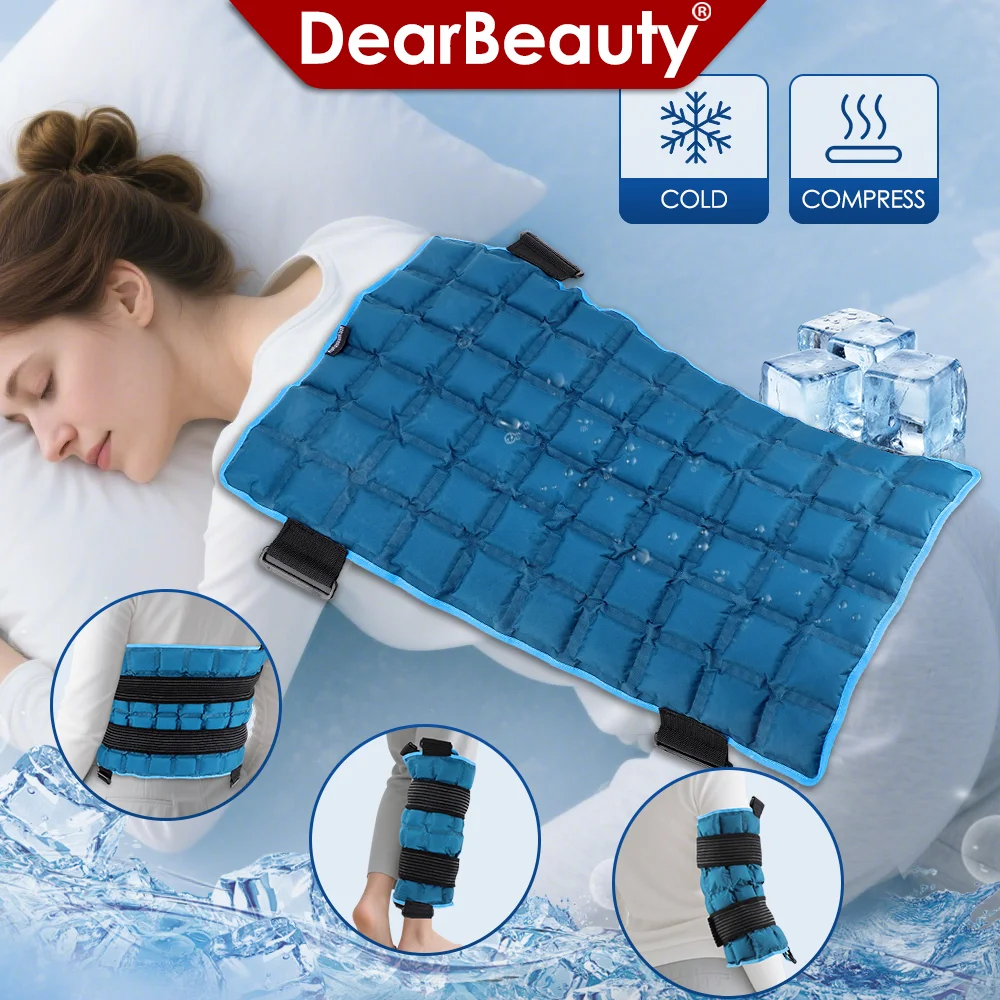 

13”x 22” Large Ice Pack for Back/Waist/Knee Reusable Cold/Hot Pack for First Aid Sports Swelling Bruises Injuries Hot/Ice Mat