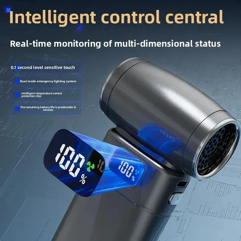 1000000rpm turbo jet ventilador de ar poderoso motor sem escova recarregável portátil ventilador portátil ferramenta pc violento ventilador