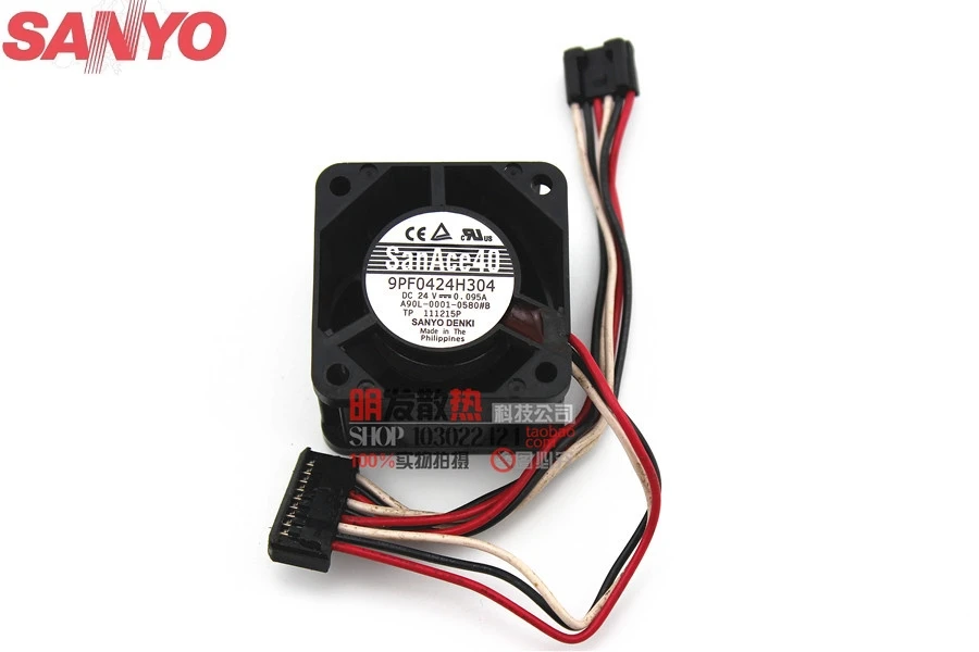 For Sanyo 9PF0424H304 Original A90L-0001-0580 # A DC24V 4cm fan original plug