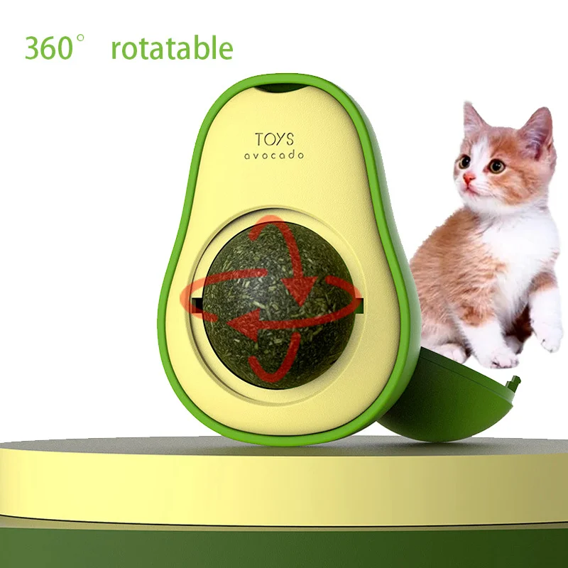 

Funny Catnip Toys Cute Avocado Teeth Cleaning Cat Supplies Catnip Mini Toys Fashion Interactive Pet Toys Pet Supplies