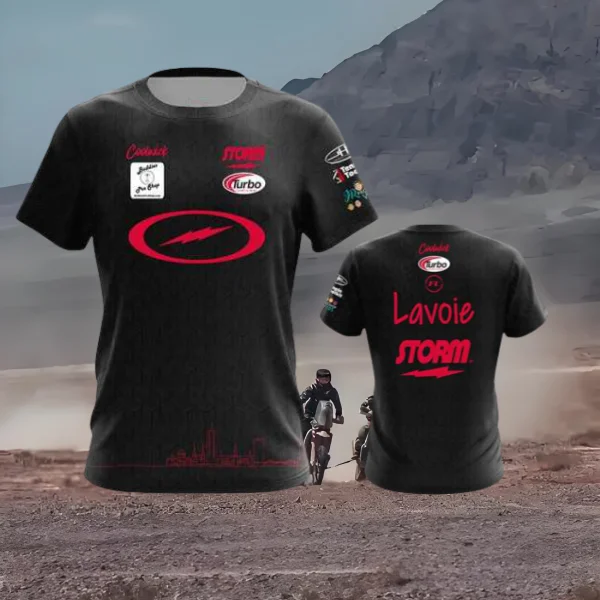 

Summer Men's Storm Bowling Shirt 3D Printed Sports Motorcycle Quick-Drying T-Shirt Unisex Breathable Comfortable T-Shirt