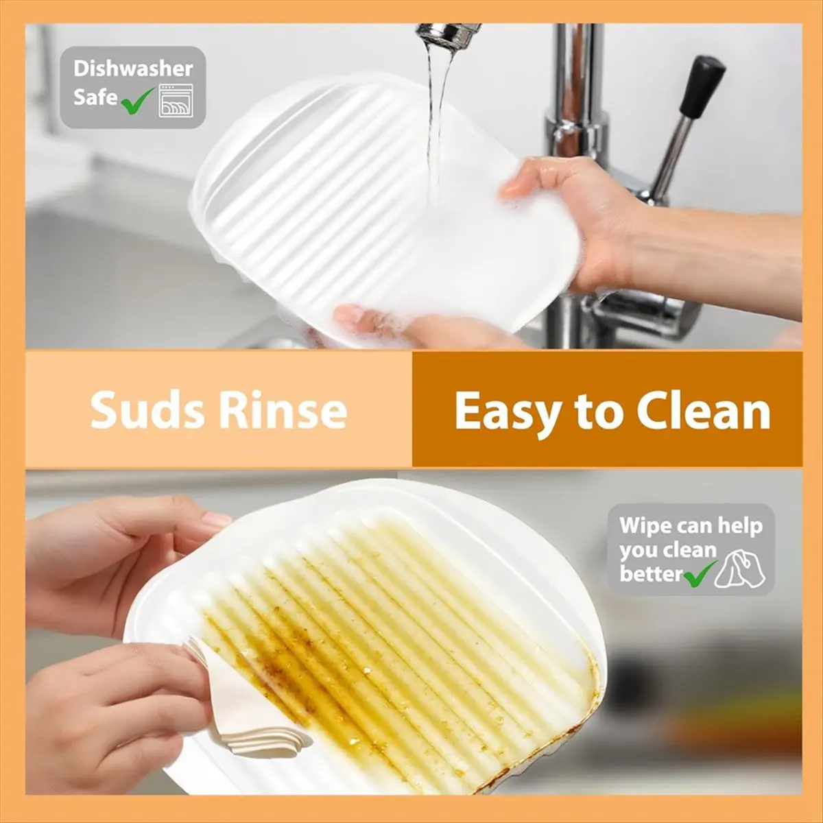 ถาดไมโครเวฟสำหรับทำเบคอน ABFW พร้อมฝาปิด, เครื่องทำเบคอนพลาสติกสำหรับเตาไมโครเวฟ, เครื่องทำเบคอนในไมโครเวฟพร้อมฝาปิด, สำหรับทำเบคอน