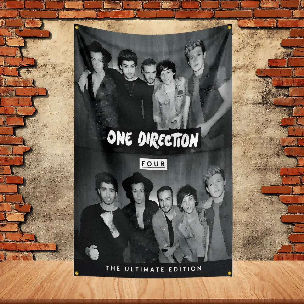 90X150ft One Direction Band Party Flag Polyester Printed Flag Banner Tapestry for Garden Garage Decoration Concert Flag