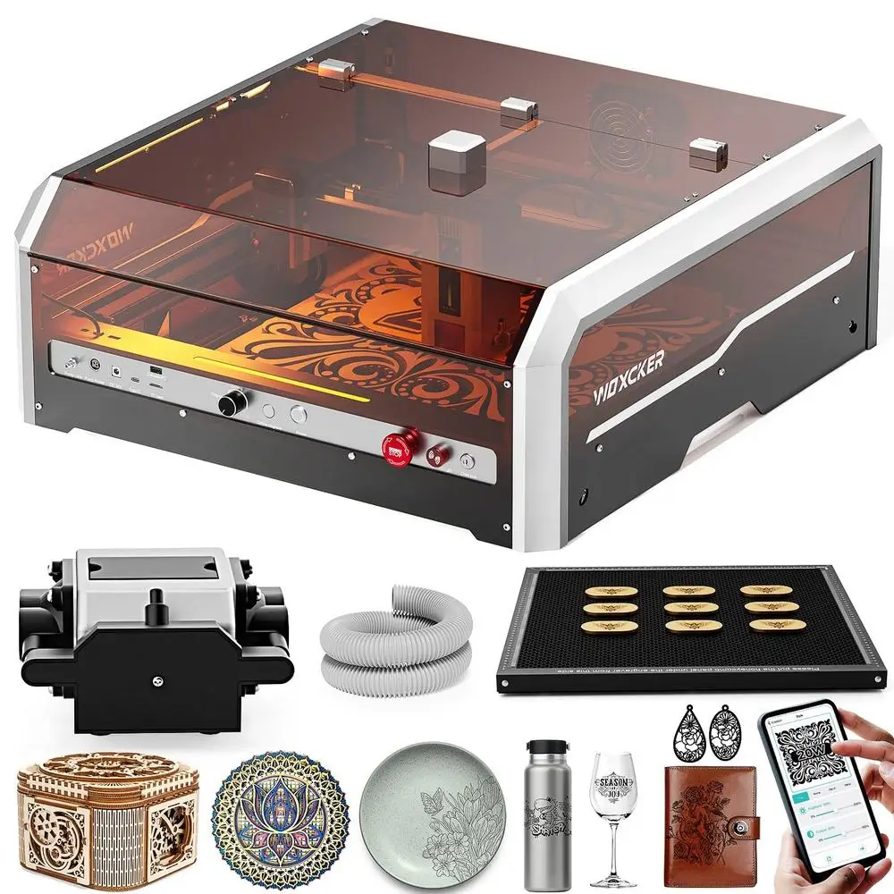 L8 MAX Laser Engraver Cutter Machine Kit Air Assist Camera 20W Power 40000mm/min Speed Enclosure Safety Easy Operation