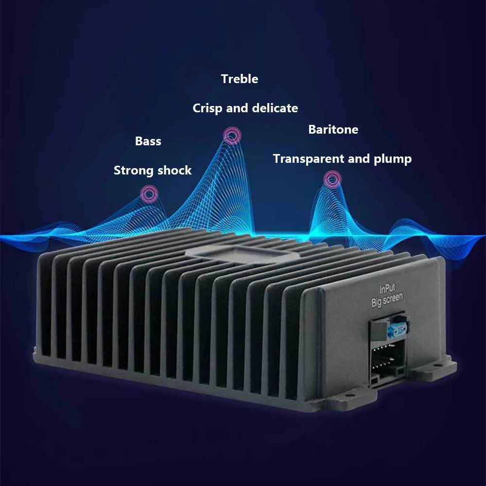 12V HIFI Professional DSP Amplifier RY-125AB Audio Stereo 4*80W High Power Car Home Amplifier Android System Car Radio Stereo