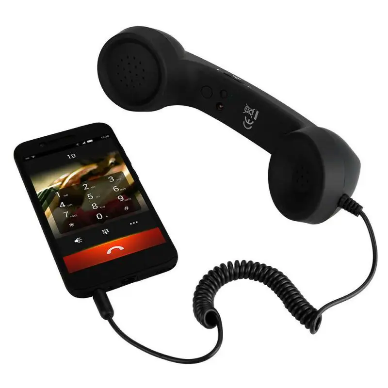 Mobile Phone Handset Microphone Headset Retro Phone Style Microphone Speaker Handle Headset Handset Universal Type