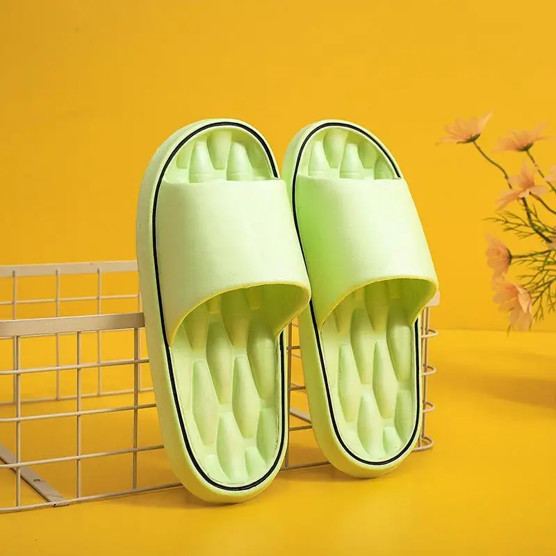 Modische superleichte Damen-Hausschuhe, rutschfeste EVA-elastische Schuhe, bunte Turnschuhe in der Tür, Badezimmer-Flip-Flops – Detail 21