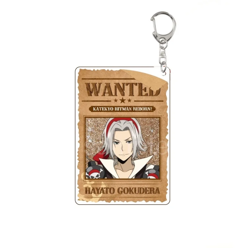 

ccc Anime Katekyo Hitman Reborn Acrylic key chains Tsunayoshi Mukuro Hayato standing model Desktop decoration