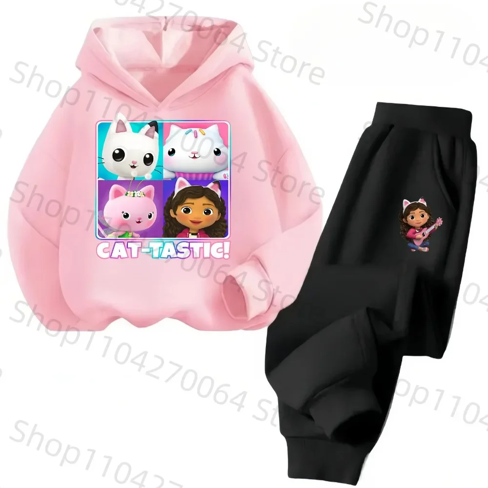 

2024 Hoodie Toddler Girls Gabby Dollhouse Clothes Hoodies Pants 2Pcs Sets Cute Children Costume Kids Tracksuits Kids Gabby Cats