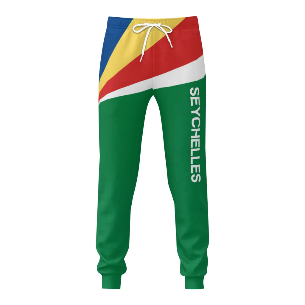 Mens Sweatpants Seychelles Flag Pants with Pockets Joggers Soccer Football Multifunction Sports Sweat With Drawstring