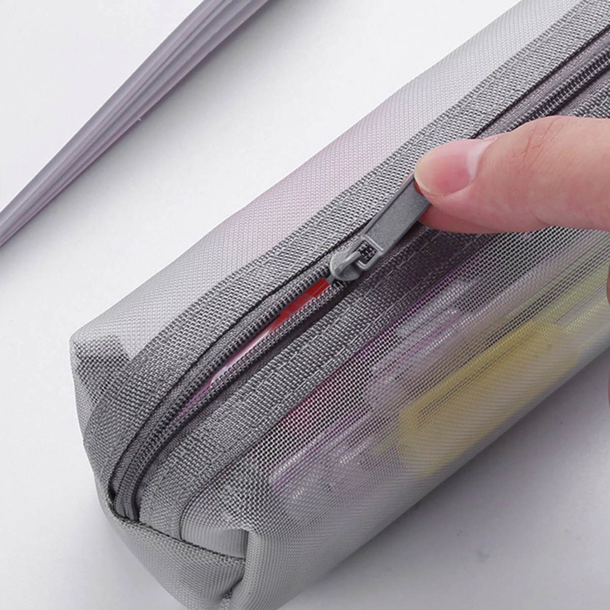 Şirin Estetik Şeffaf File Kale - Aesthetic Large Pencil Case Pouch incelemesi ve fiyatı
