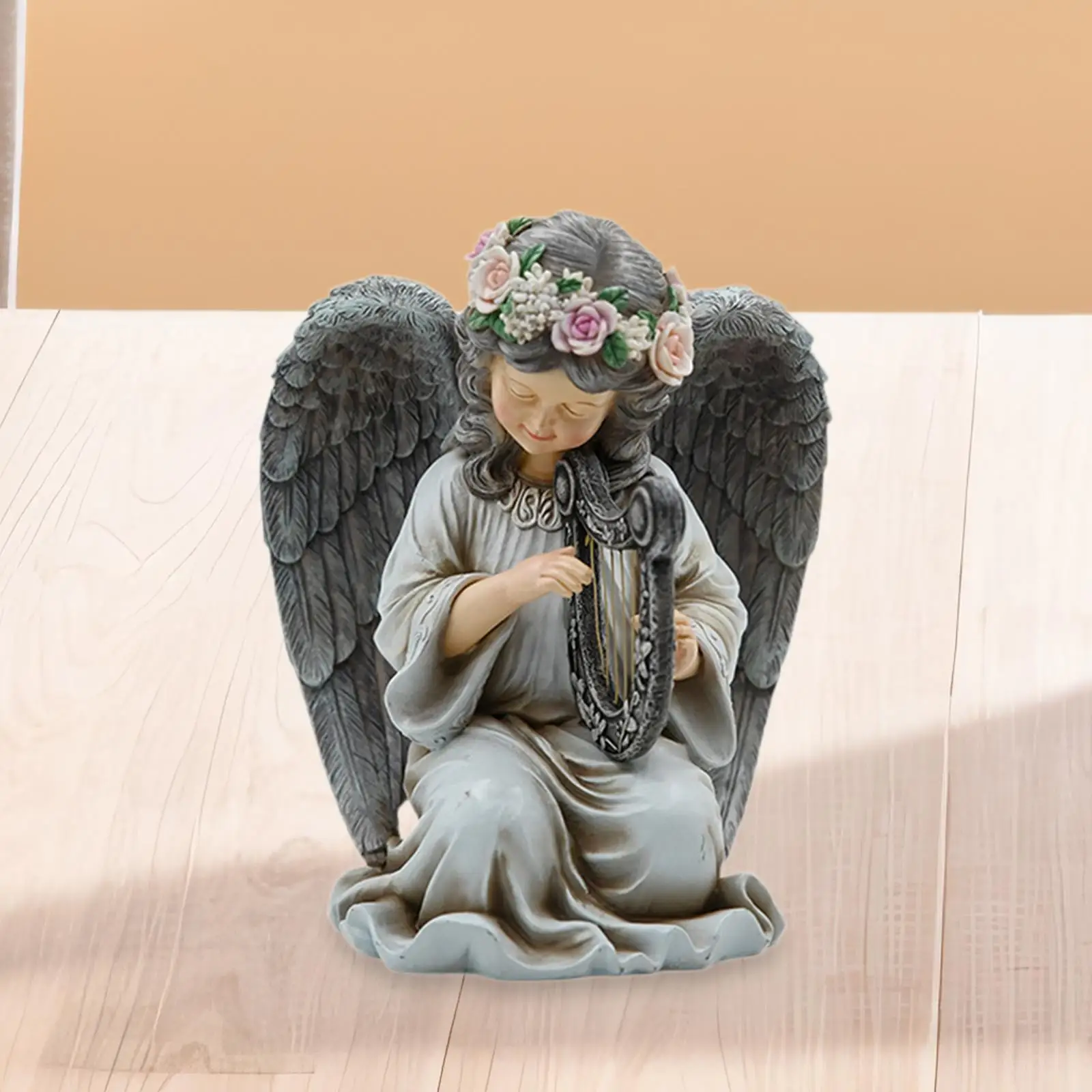 

Large Angel Statue Solar Light Resin Waterproof Outdoor Garden Ornament Modern Figurine for Balcony Pathway Decoration