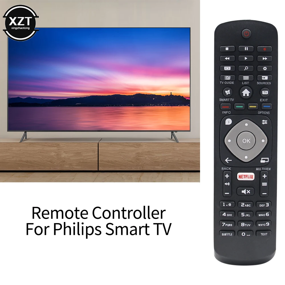 Television Remote Control Household Replacement Accessories for Philips TV with Netflix HOF16H303GPD24 398GR08B