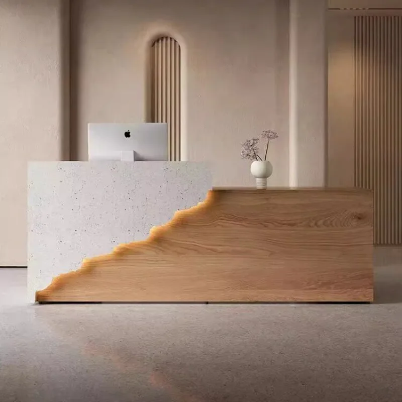 Hotel Modern Salon Reception Desks Boutique Design Restaurant Store Reception Desks Specialty Beauty Rezeption Theke Furniture 2